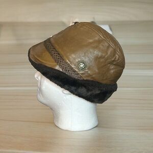 Mens Vintage North King JJ Seifter Brown Leather Fur Hat NYC Small